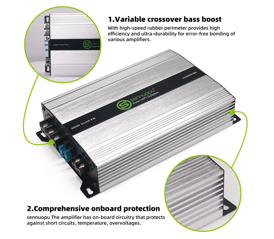 Single Channel Car Amp Class D Sub Bass Enhancer