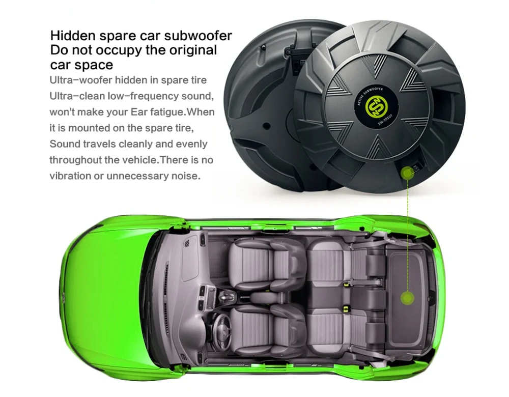 10 Inch Powered Spare Tire Subwoofer