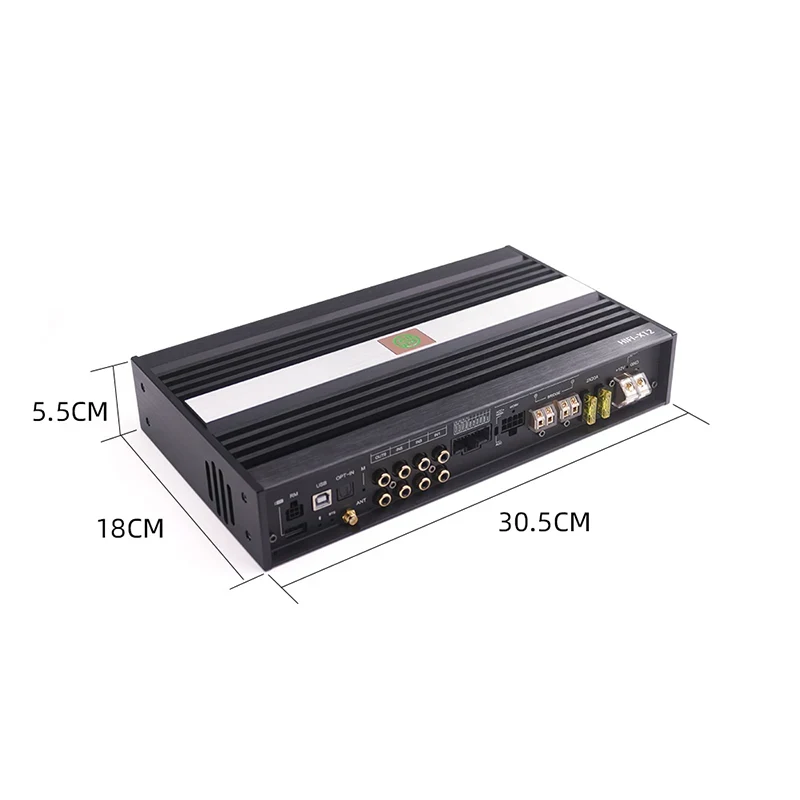 8-Channel Car Audio Amplifier with 10-Channel DSP