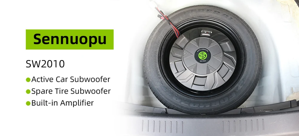 10 Inch Powered Spare Tire Subwoofer