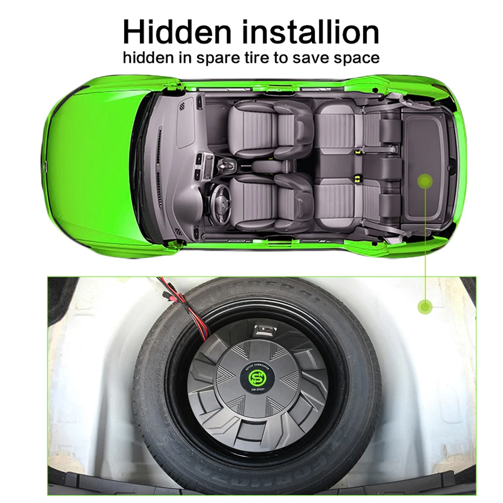 10 Inch Powered Spare Tire Subwoofer