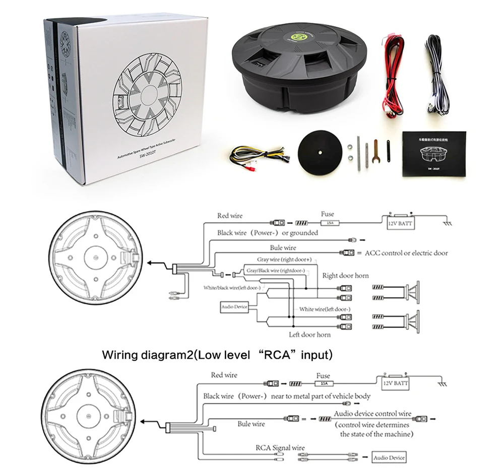 10 Inch Powered Spare Tire Subwoofer